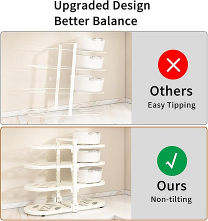 Adjustable Heavy Duty Pots and Pans Organizer Under Cabinet, 8-Tier Pot and Pan