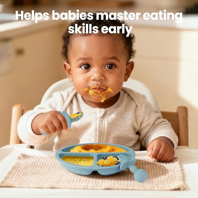 Eascrozn 2 Pack Baby Plates