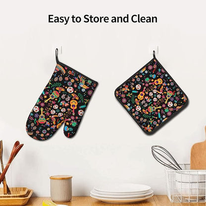 Mexican Oven Mitt Potholders Sets