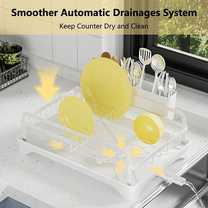 LIYI Dish Drying Rack for Kitchen Counter