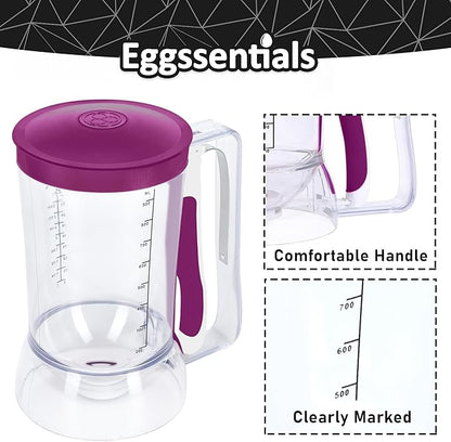 Eggssentials – Batter Dispenser Mess-Free, Squeeze Handle, Waffles & More –