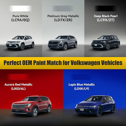 (LC9X/2T Deep Black Pearl Touch Up Paint Compatible with Volkswagen, Exact Match Car Paint Pen Automotive Scratch Repair Remover Kit Quick & Easy Solution for Vehicle Chips and Nicks