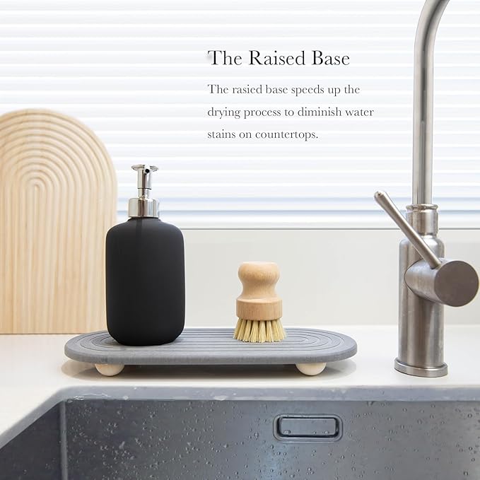Instant Dry Sink Caddy Organizer – Water Absorbing Stone Tray