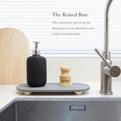 Instant Dry Sink Caddy Organizer – Water Absorbing Stone Tray