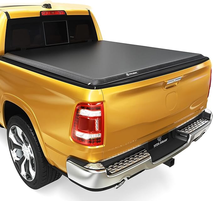 YITAMOTOR Soft Roll Up Truck Bed Tonneau Cover Compatible with 2002-2024 Dodge Ram 1500 (Classic ONLY), Fit for 2003-2026 Dodge Ram 2500 3500, Fleetside 6.4 ft Bed Without RamBox