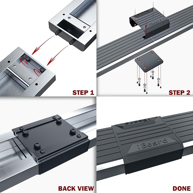 APS (Silver 6in Wheel to Wheel 304 Stainless Steel) Running Boards Nerf Bars Side Steps Compatible with Chevy Silverado GMC Sierra 1500 2500 1999-2013 Double Cab 6.5ft Bed & 2500HD 3500 2001-2014