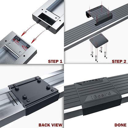 APS (Silver 6in Wheel to Wheel 304 Stainless Steel) Running Boards Nerf Bars Side Steps Compatible with Chevy Silverado GMC Sierra 1500 2500 1999-2013 Double Cab 6.5ft Bed & 2500HD 3500 2001-2014