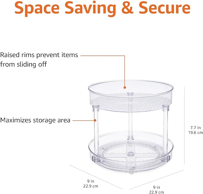 Amazon Basics Lazy Susan Turntable Organizer