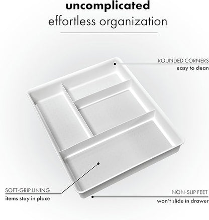 madesmart 4 Compartment Drawer Organizer, Office Tools, & Small Household Items