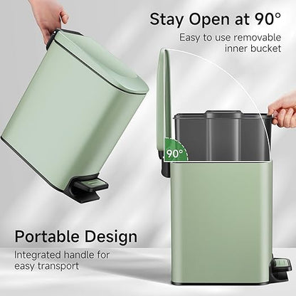 TIPGO Slim Bathroom Trash Can