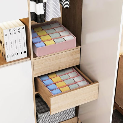 Joyoldelf Sock Drawer Organizer Divider, 16-Cell Underwear Organizers and