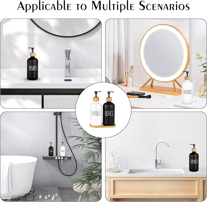 Arktek Glass Soap Dispenser Set
