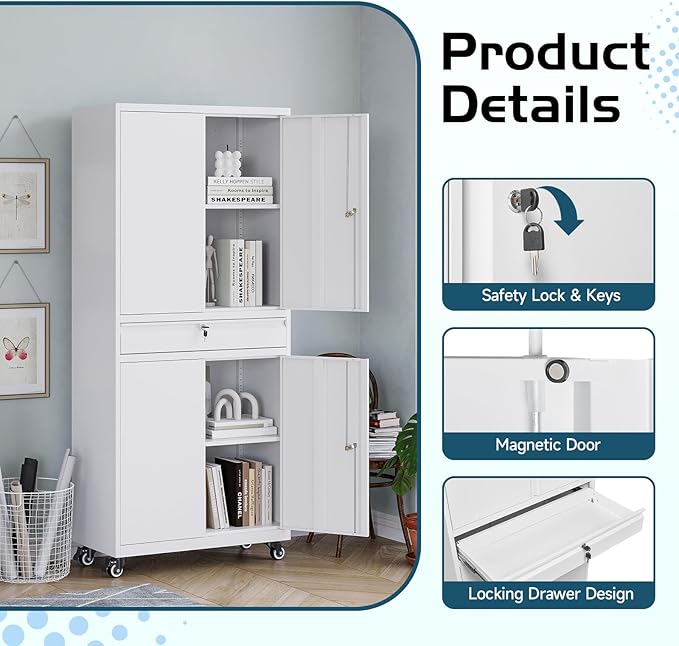 MIIIKO Metal Storage Cabinet