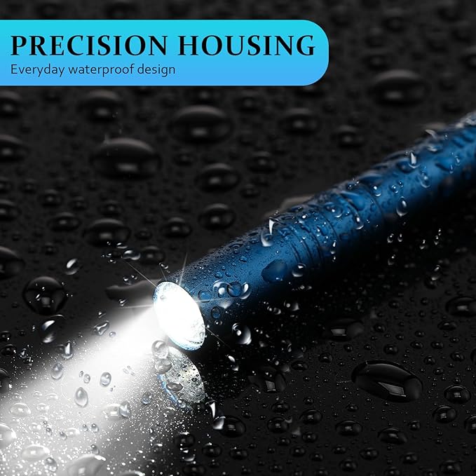 48 Pack Mini Pen Flashlights Bulk LED Pen Lights Aluminum Pocket Flashlights with Clips Small Handheld Torches Gifts for Camping Hiking Emergency Outdoor (Blue)