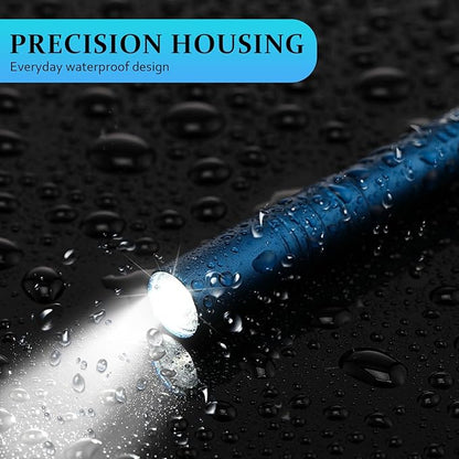 48 Pack Mini Pen Flashlights Bulk LED Pen Lights Aluminum Pocket Flashlights with Clips Small Handheld Torches Gifts for Camping Hiking Emergency Outdoor (Blue)