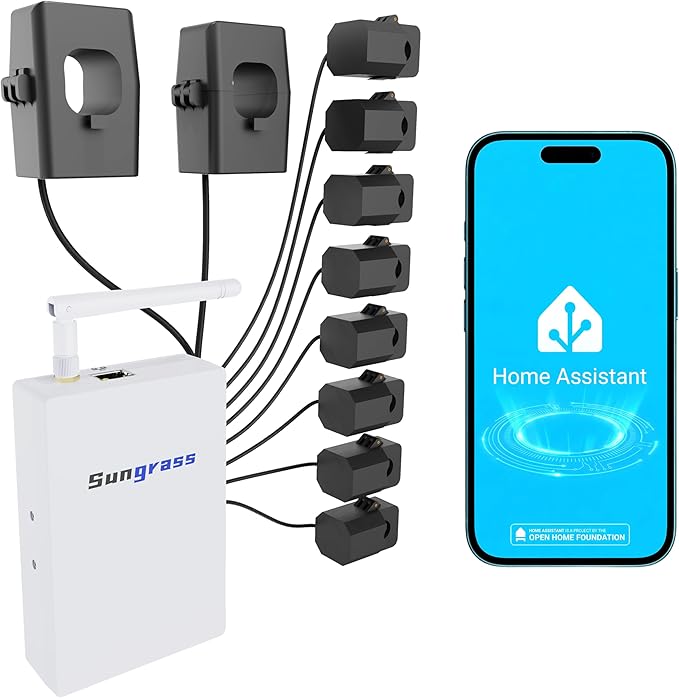 Sungrass Home Energy Monitor for Home Assistant-Real Time Electricity Usage