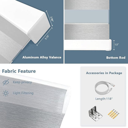 COOLWINDS Motorized Zebra Blinds