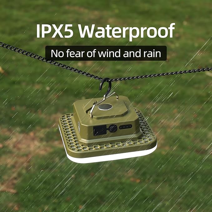 10800mAh Rechargeable Hanging Tent Light with Magnet, 30W 4000LM LED 4 Color Lighting Modes Camping Lantern, Portable IPX5 Waterproof LED Flashlight for Emergency & Gift