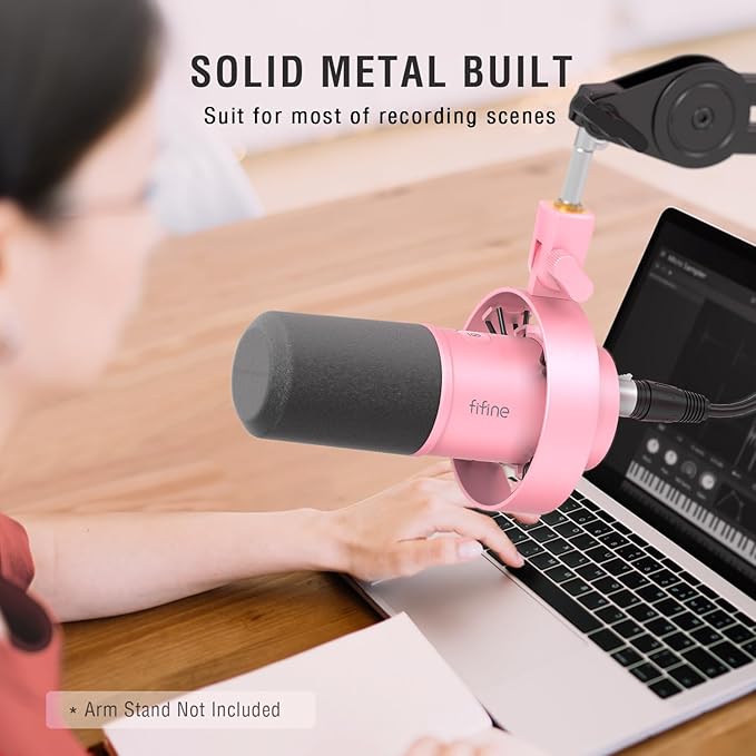 FIFINE XLR/USB Dynamic Microphone, Studio XLR Vocal Podcast Microphone