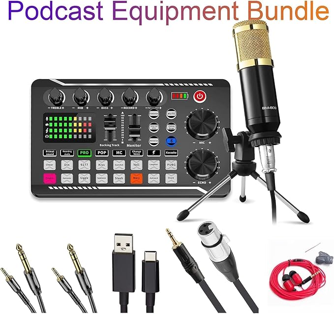 Podcast Equipment Bundle, SINWE Condenser Microphone