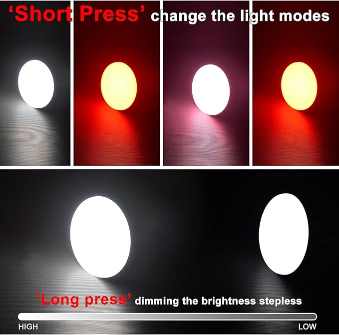 2025 Red Light Insect-Proof Camping Lamp10000mAh Rechargeable 3000LM Tent Camping Light, 6500K 24Hours Long Play Time , Outdoor Night Market Night Fishing Lantern
