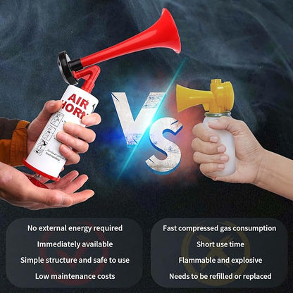FARBIN Portable Air Horn pump Air Horn for Bear Dog Aluminum+ABS Loud Sound Hand Held Signal Horn Reusable Air Horns Safety Horn for Boating, Sports Events, Camping, Graduation