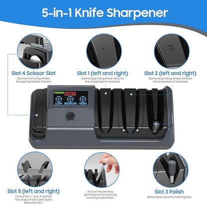 5-in-1 Electric Knife Sharpener