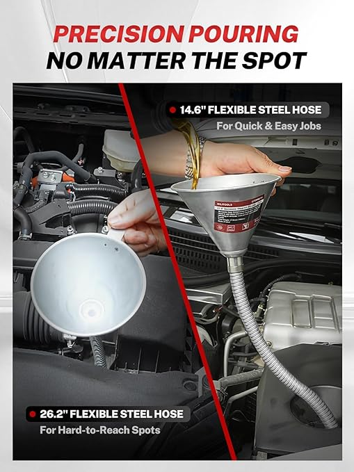BILITOOLS 4pc Oil Change Kit, Spill-Free Steel System