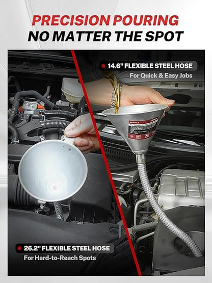 BILITOOLS 4pc Oil Change Kit, Spill-Free Steel System