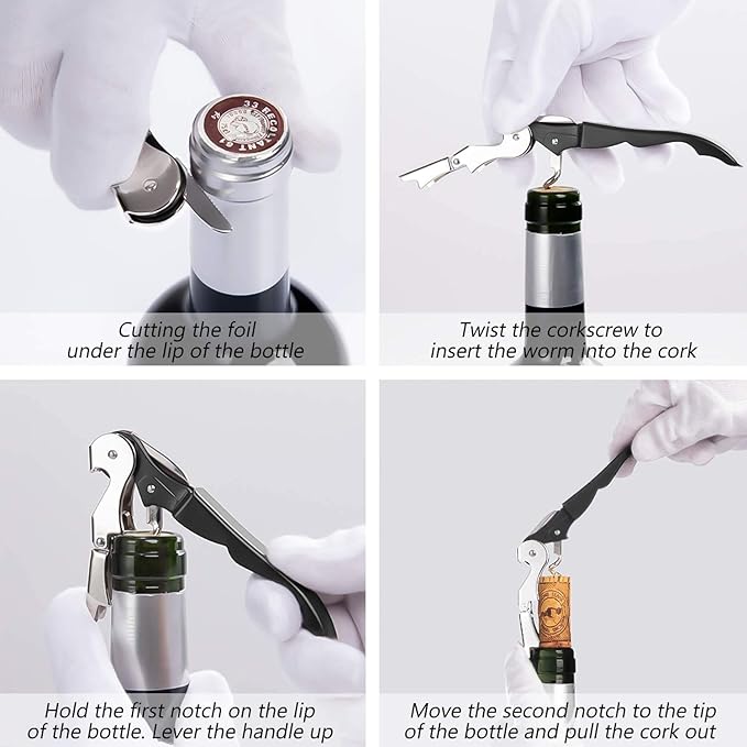HYZ 2-Pack Wine Opener Waiter Corkscrew, Professional Wine Key