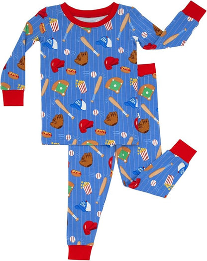 Little Sleepies Two-Piece Pajama Set for Boys & Girls, Soft Viscose from Bamboo Toddler Pajamas for Kids, Family Matching PJs