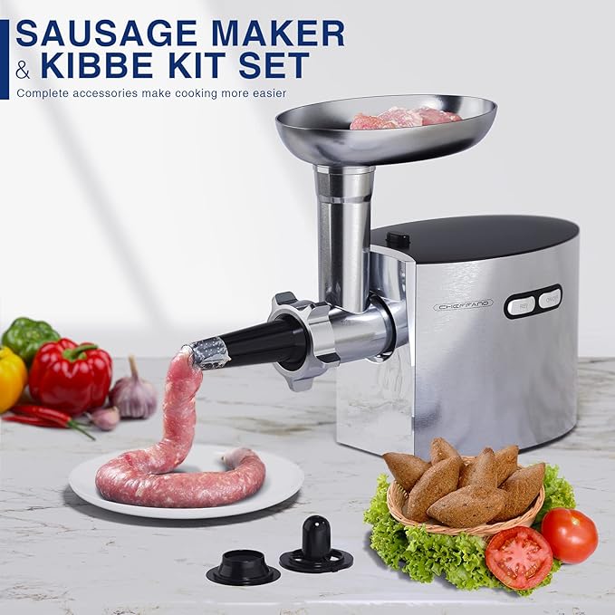 CHEFFANO Meat Grinder, 2600W Max Stainless Steel Meat Grinder Electric