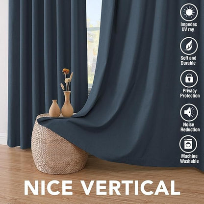 H.VERSAILTEX Linen Curtains 100% Blackout Curtains