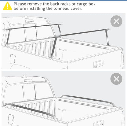 OEDRO Soft Roll Up Truck Bed Tonneau Cover Compatible with Toyota Tacoma 2024 2025 2026 (Excl. Trail) 5 Ft Bed with Track Rail System