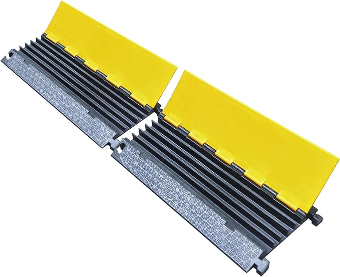 OranLite Rubber Cable Protector Ramp, Heavy Floor Cable Wire Cord Cover Speed