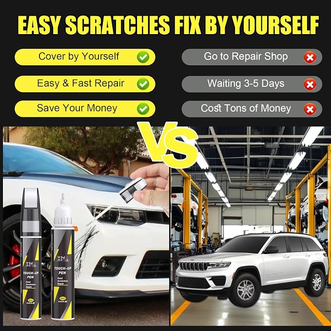 XNA Diamond Black Crystal(PXJ/KXJ) for Jeep Touch Up Paint, Car Scratch Remover for Nicks and Chips Repair, 2-In-1 Quick & Easy Fix Car Scratch Repair Kit with Exact Color-Matched