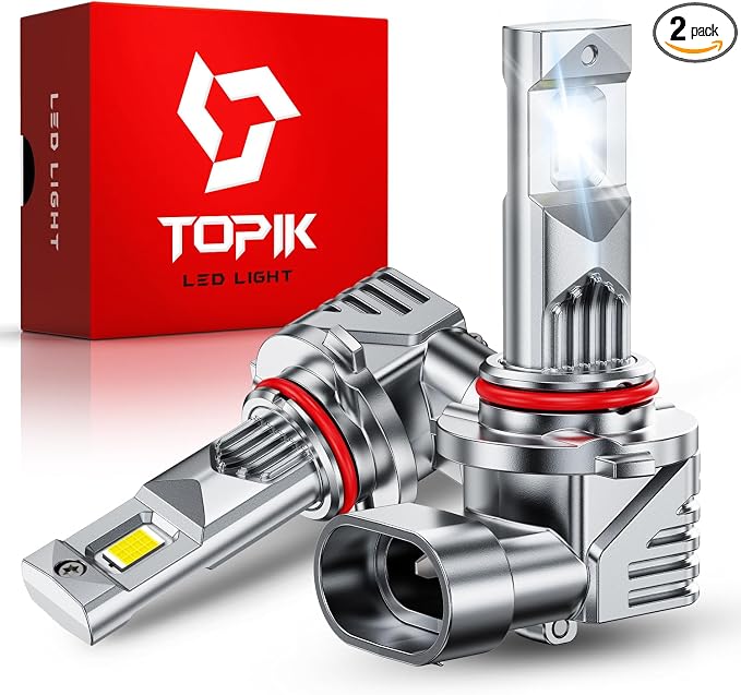 TOPIK 9006 LED Light Bulbs, 38,000LM 900% Brighter, HB4 Light Bulbs Fog Lights, Plug N Play, 50000+ Hours Lifespan, No Flicker, 99% Compatibility, 2PCS