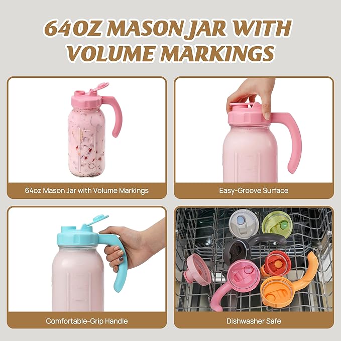 Soligt Glass Mason Jar Pitcher