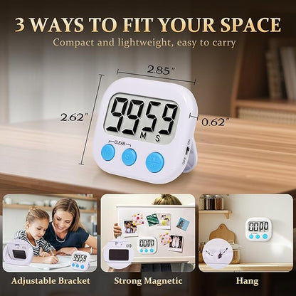 24 Pack Digital Kitchen Timer Small Classroom Timers