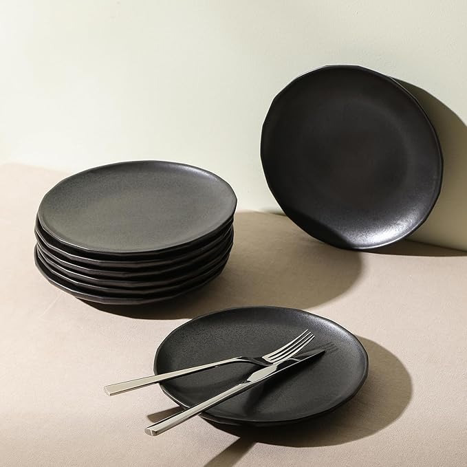 Stone Lain Rio 4-Piece Dinner Plate Set Stoneware, Black