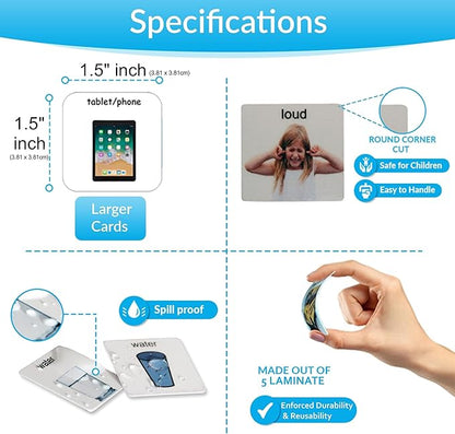 Visual Communication Book, 162 ASD Photo Picture Cards: Autism Language
