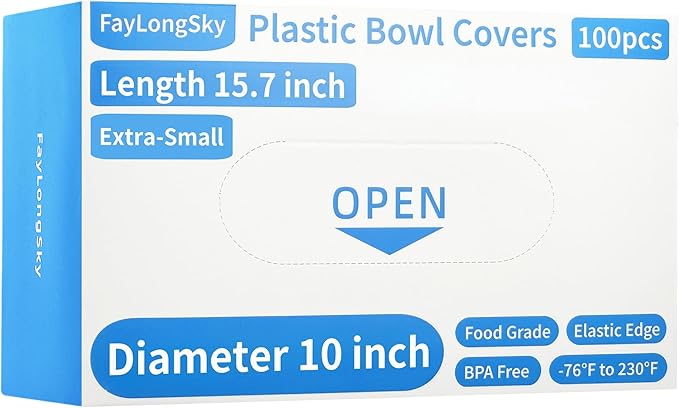 100 Boxed Bowl Covers Bread Proofing Plastic Wrap