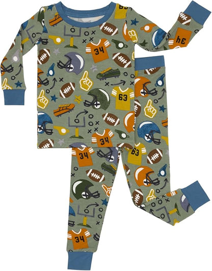 Little Sleepies Two-Piece Pajama Set for Boys & Girls, Soft Viscose from Bamboo Toddler Pajamas for Kids, Family Matching PJs