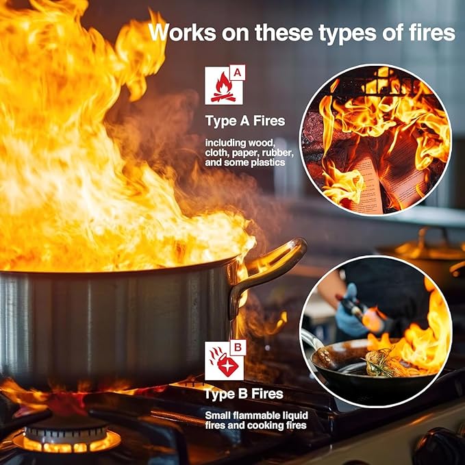 5-Pack Emergency Fire Blanket - ASTM Certified Fire Suppression Blanket for Home, Kitchen, Grill, Camping, Car & More - 40" x 40" Flame Retardant Fabric, No Mess, Easy Deployment
