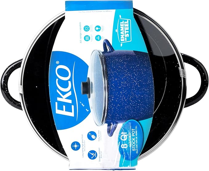 EKCO EOS 8-Quart Speckled Stockpot