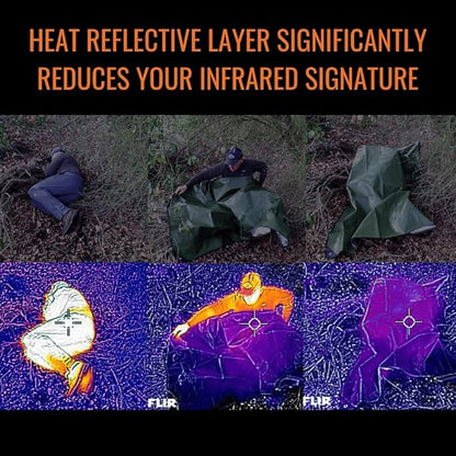 Arcturus Insulated Tarp, Reusable Heavy Duty Thermal Survival Blanket ??60x82in, Reflects 90% Body Heat, Waterproof, Windproof, 3-Layer Design, Reinforced Grommets, Desert Camo