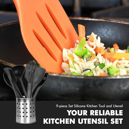 Chef Craft - Premium Silicone Kitchen Tools and Utensils Set, Non-Scratch