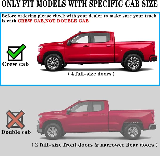 COMNOVA 6.5" Running Boards Compatible with 2009-2018 Dodge Ram 1500, 2010-2026 Ram 2500/3500 Crew Cab with 4 Full Size Doors(incl. 2019-2024 Classic), Step Bars Side Steps with Stainless Steel
