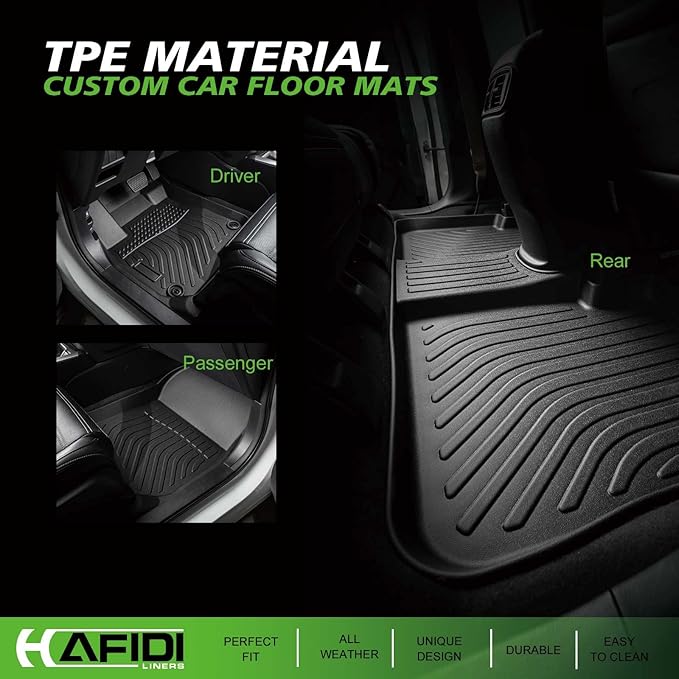 Floor Mats & Cargo Liner Set Fit for 2022-2026 Subaru WRX & 2024-2026 WRX TR All Weather Protection TPE Anti-Slip Automotive Full Set Floor Liners Custom Accessories - Black