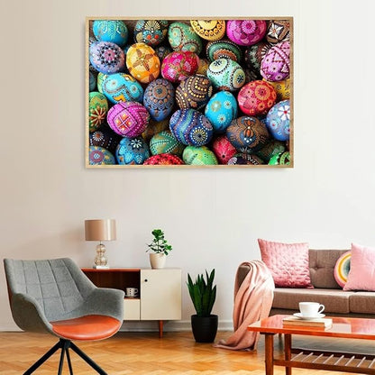 HUADADA Puzzles for Adults 1000 Piece-Easter Egg-1000 Piece Puzzles for Adults and Kids Educational Easter Egg Puzzle (27.56" x 19.67")